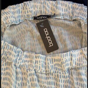 Boohoo White Midi Skirt